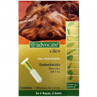 Advocate Cães - até 4kg 0,4ml